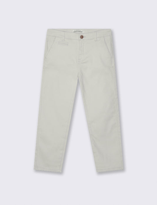 Pantaloni in cotone con tasche pratiche - Grigio ghiaccio