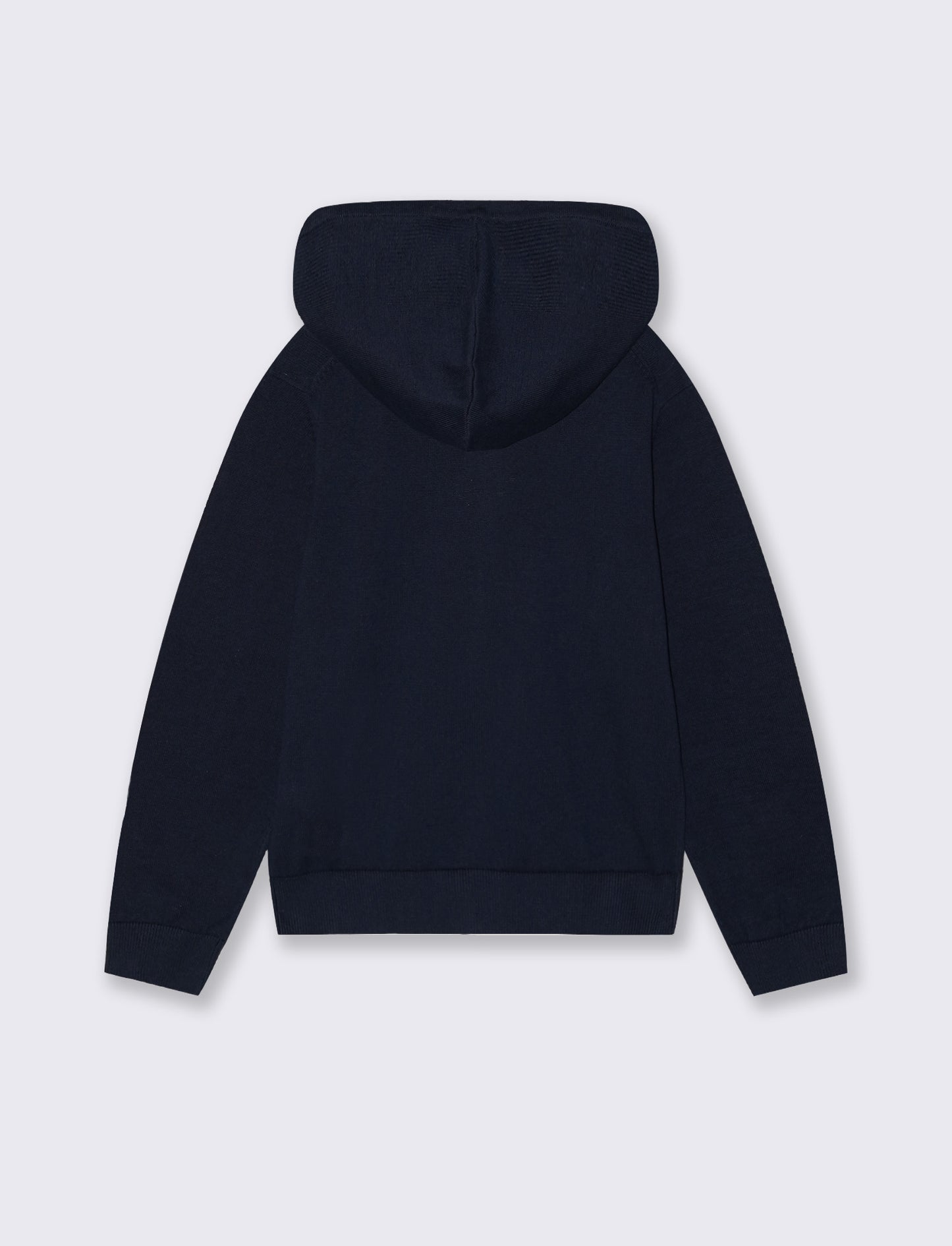 Maglia felpa cotone con cappuccio zip - Blu