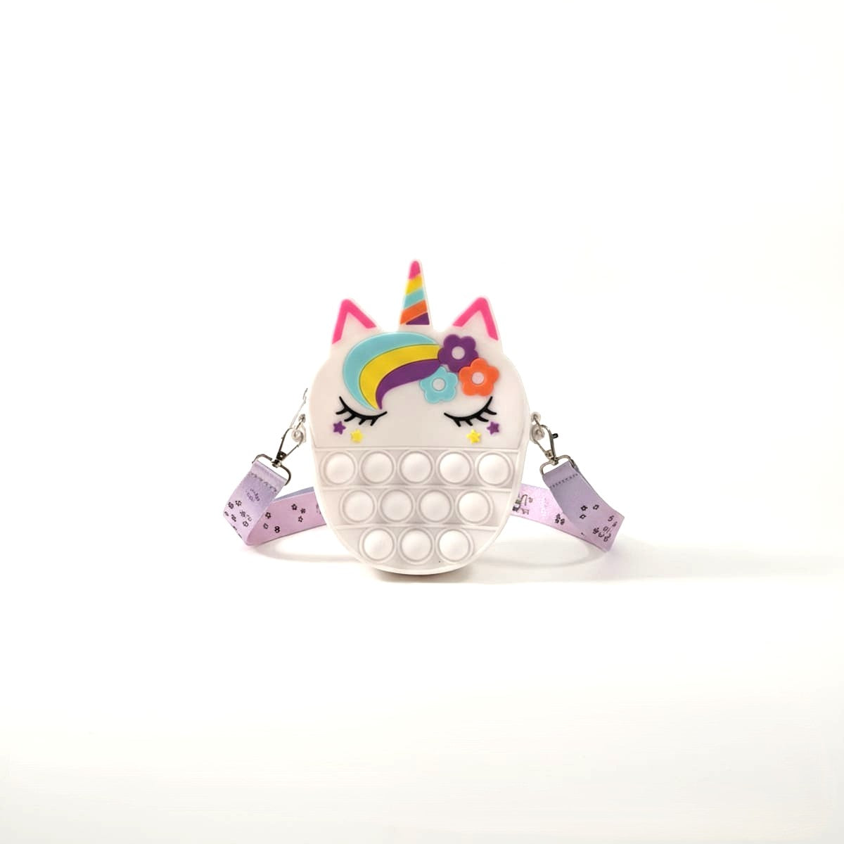 Portamonete bambina pop it unicorno - Bianco