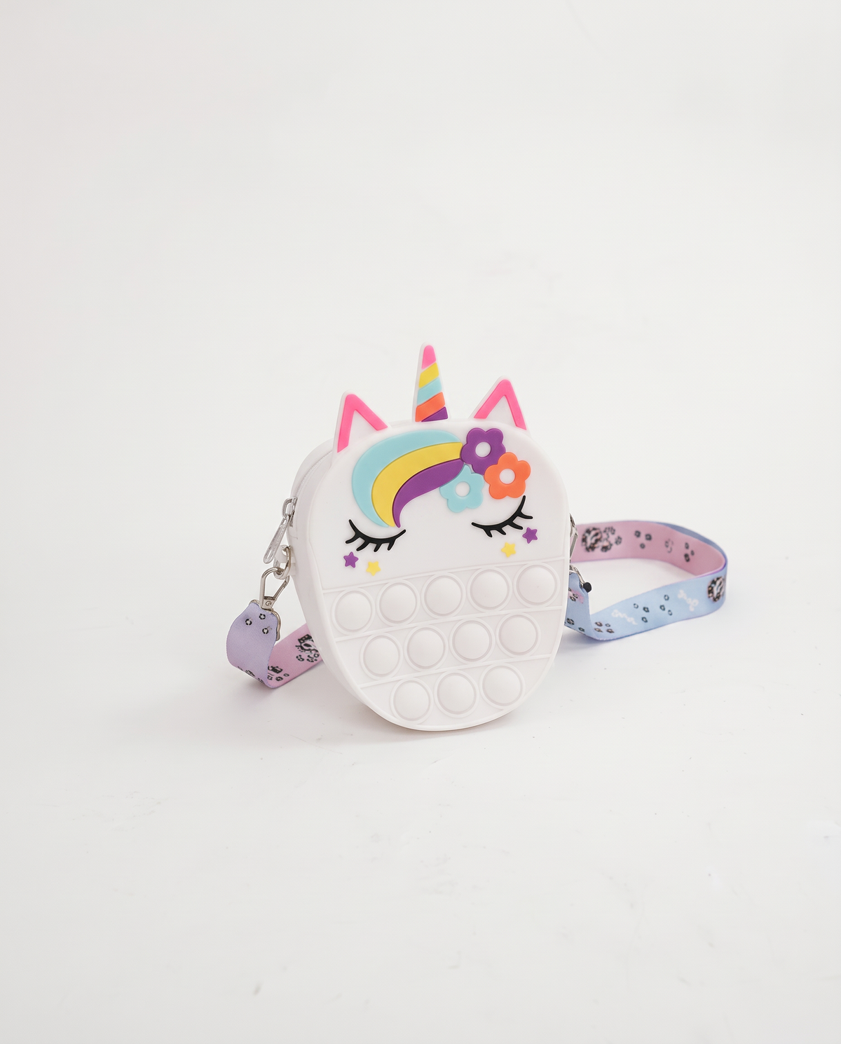 Portamonete bambina pop it unicorno - Bianco
