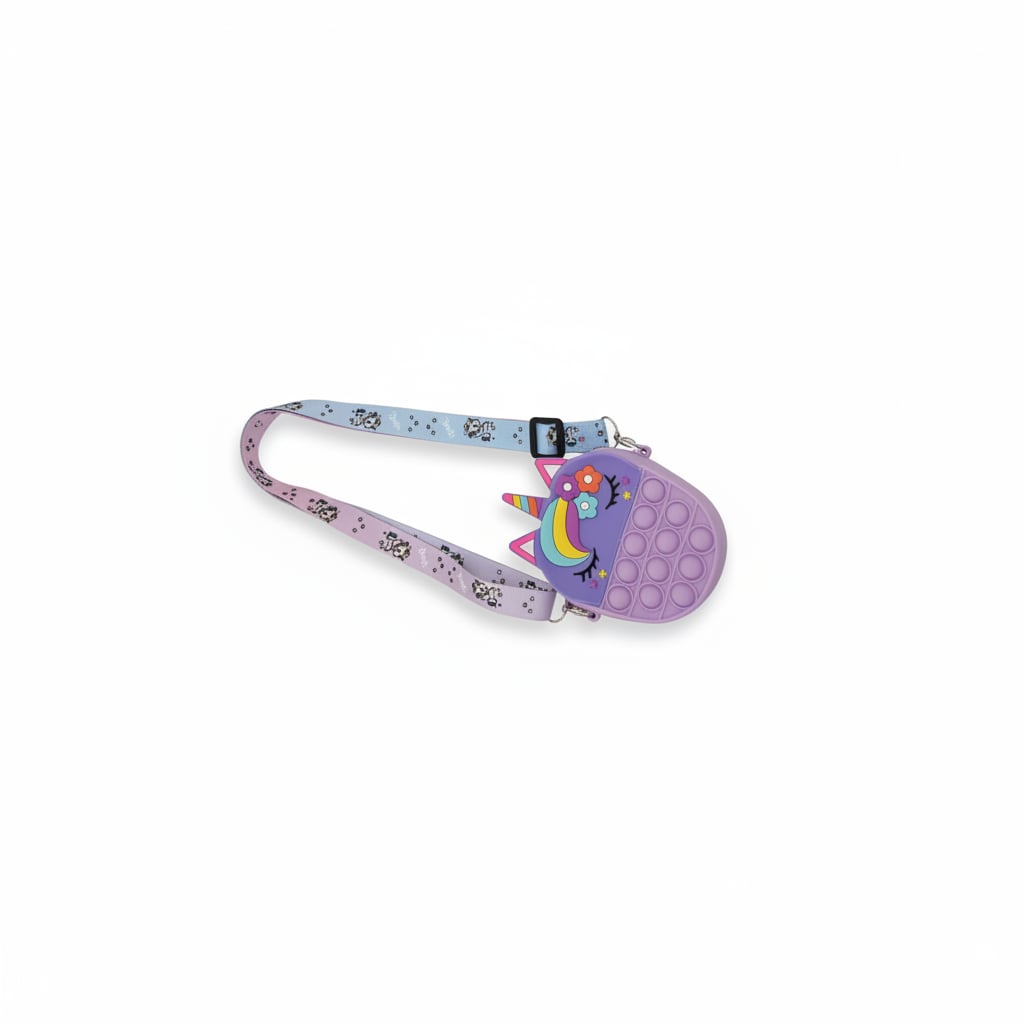 Portamonete bambina pop it unicorno - Lilla