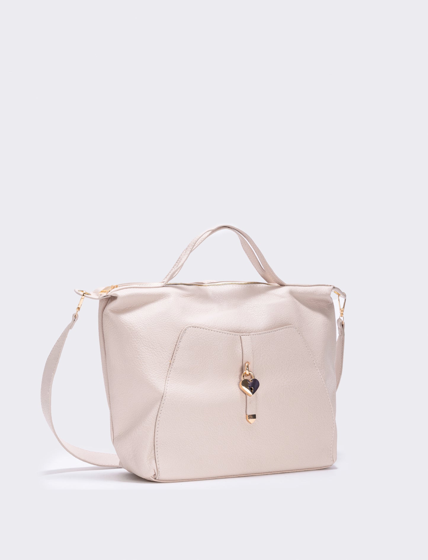 Heart-shaped lock bag - Beige
