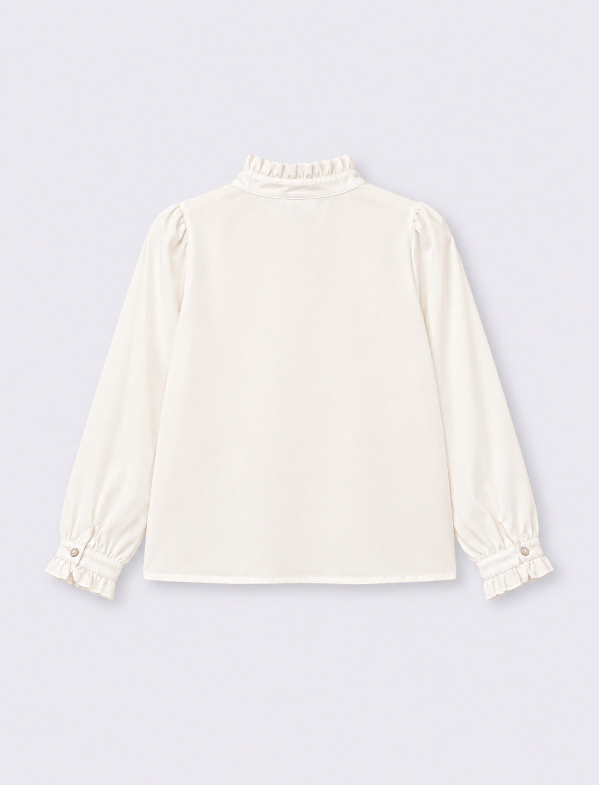 Camicia manica lunga elegante con bottoni decorativi - Bianco