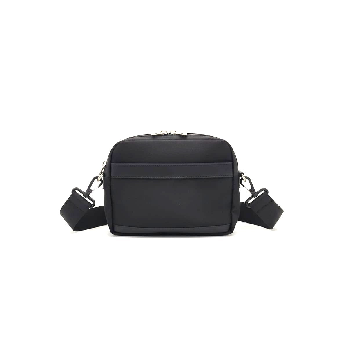 Tracollina uomo nylon rettangolare doppia zip - Nero