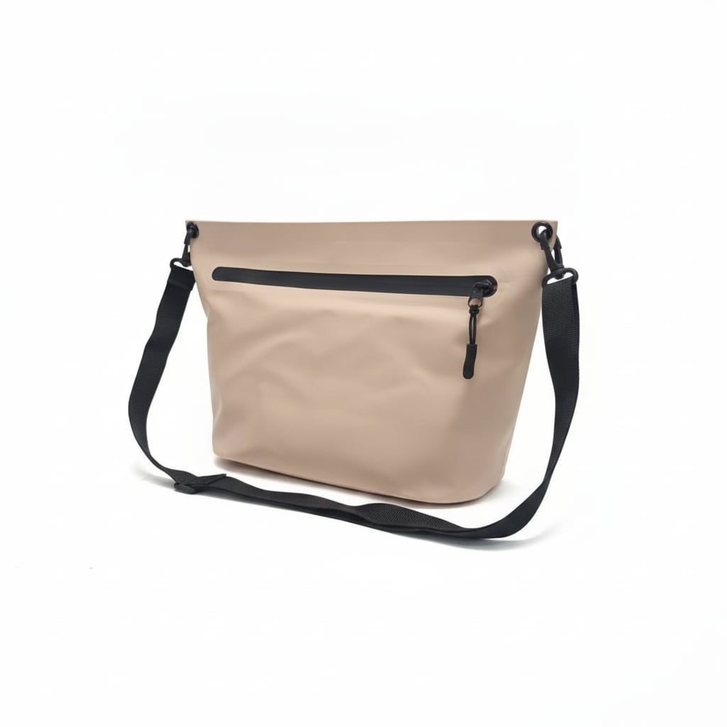 Pochette donna waterproof con polsino - Beige