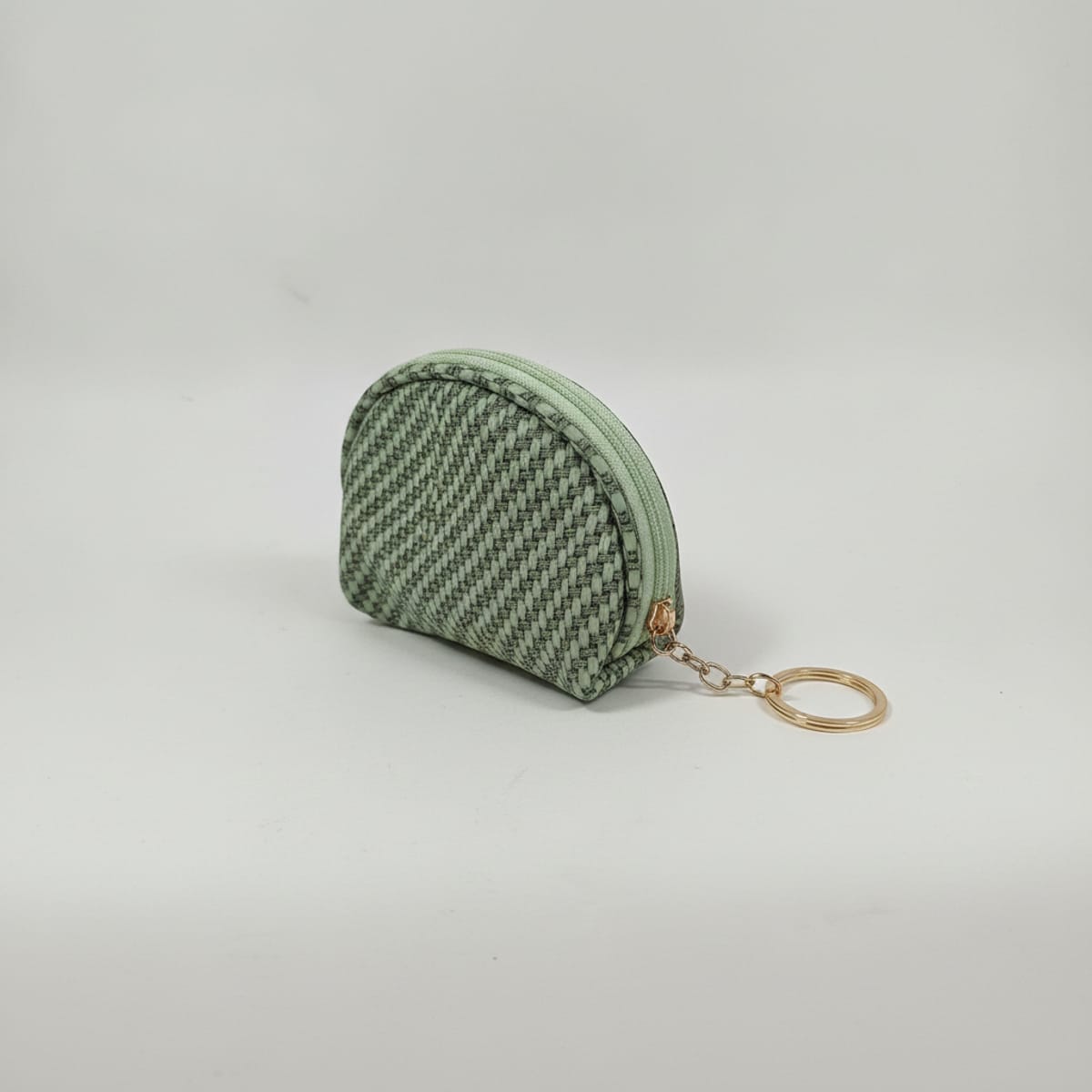 Portamonete donna intrecciato - Verde