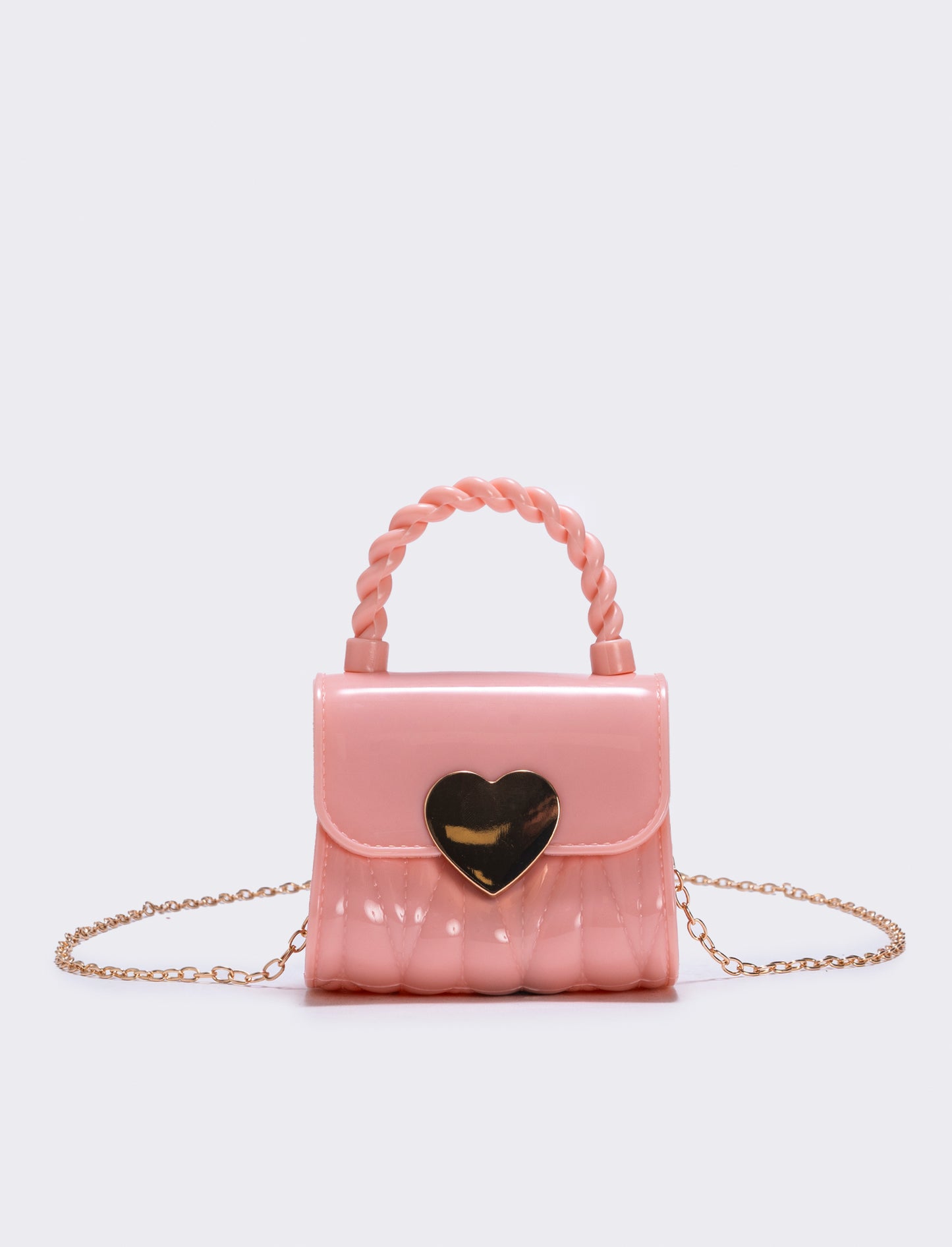 Borsetta cuore con tracolla elegante - Rosa