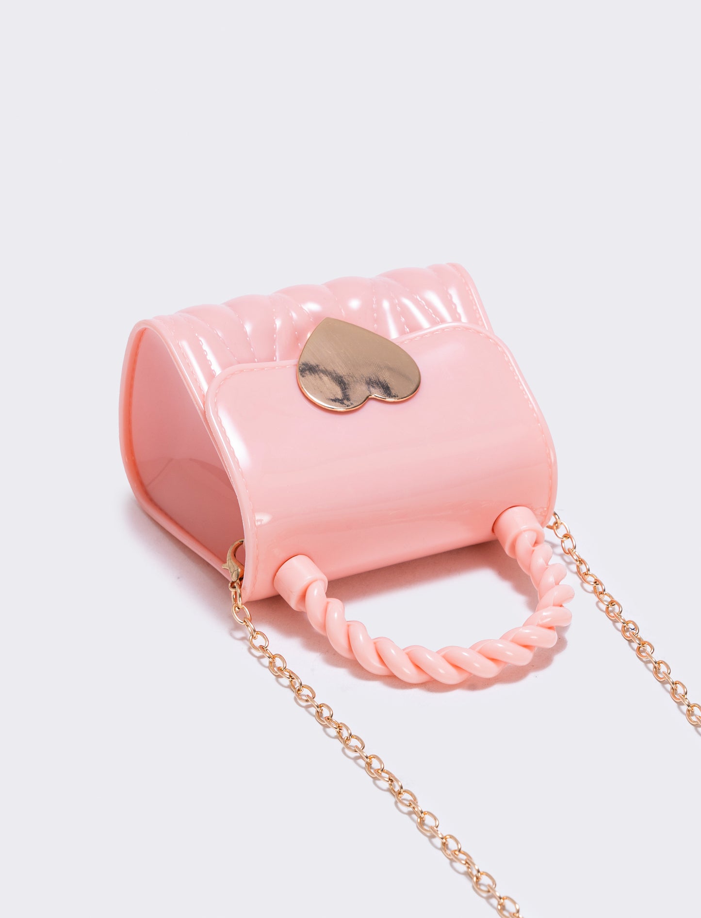 Borsetta cuore con tracolla elegante - Rosa