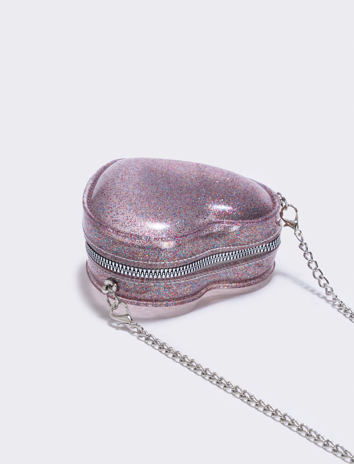 Glitter heart girls' bag - Pink