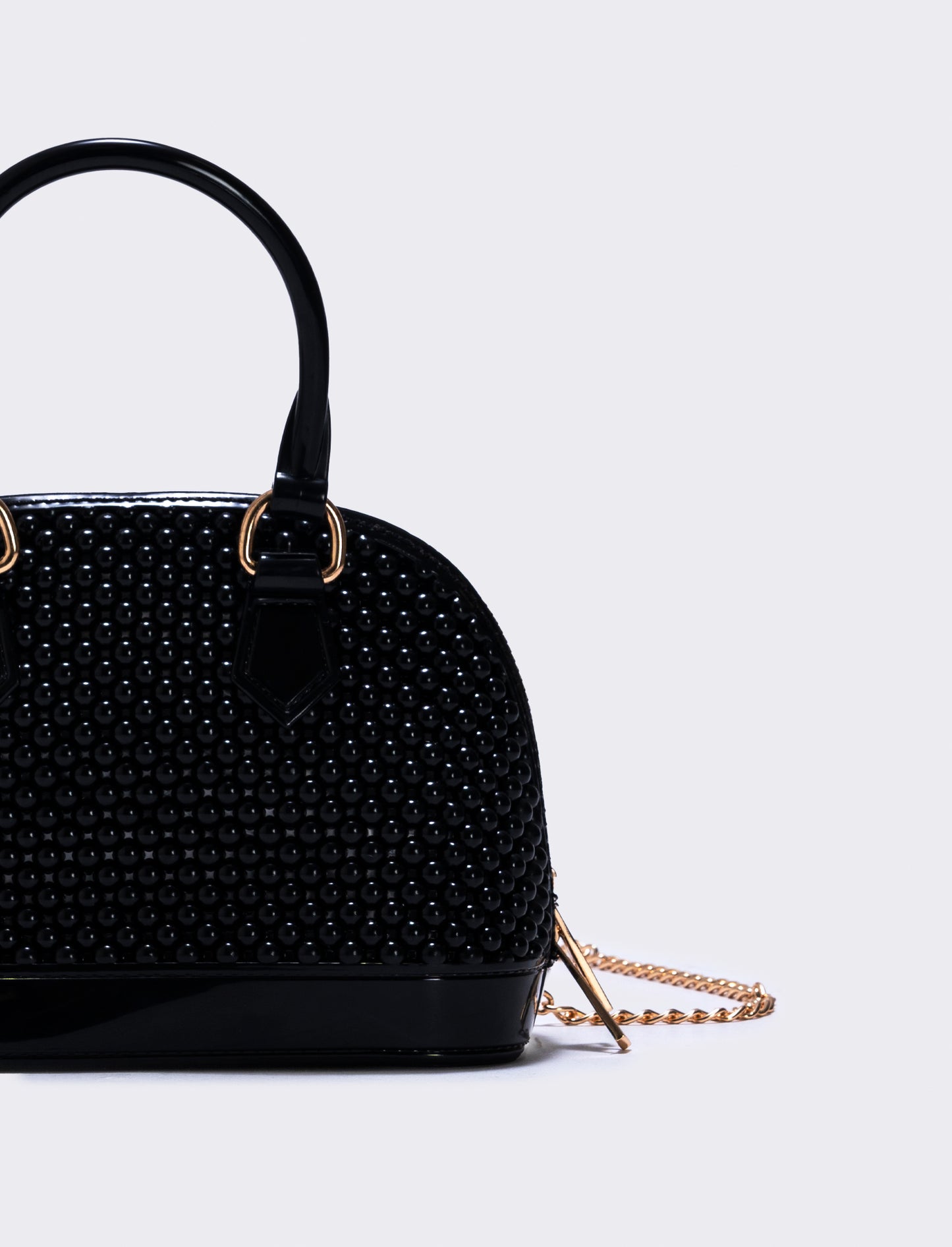 Borsa bauletto in gomma - Nero