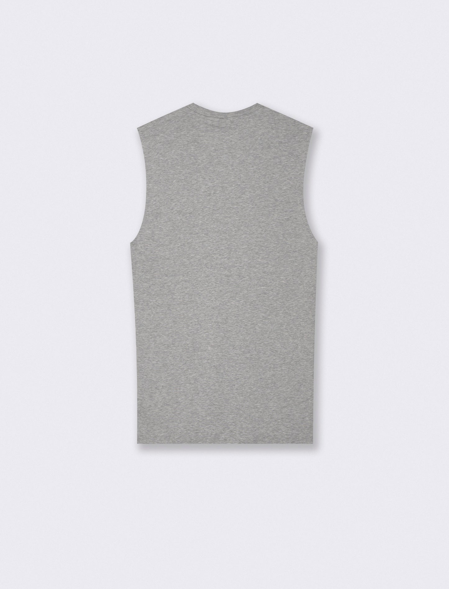 Sleeveless ribbed slim fit T-shirt - Grey