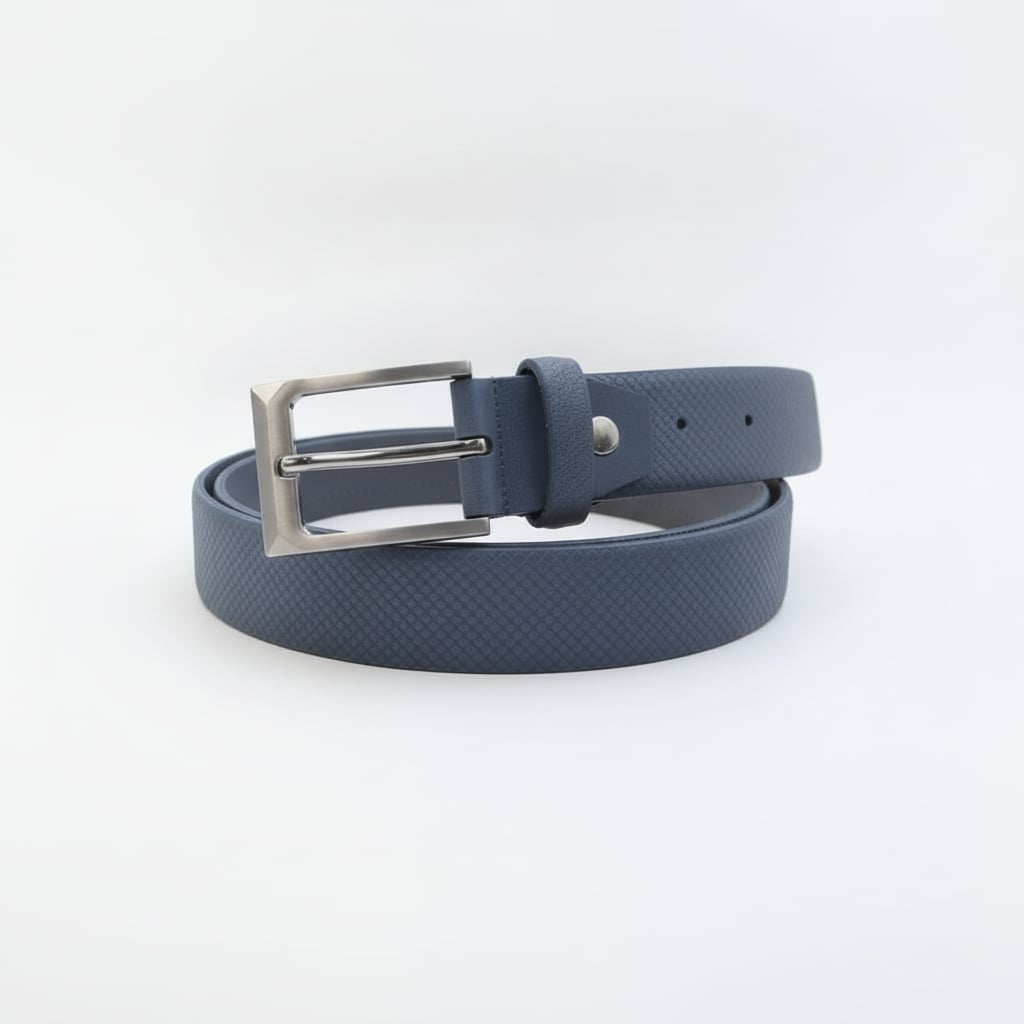 Cintura con fusto stampa geometrica uomo - Blu