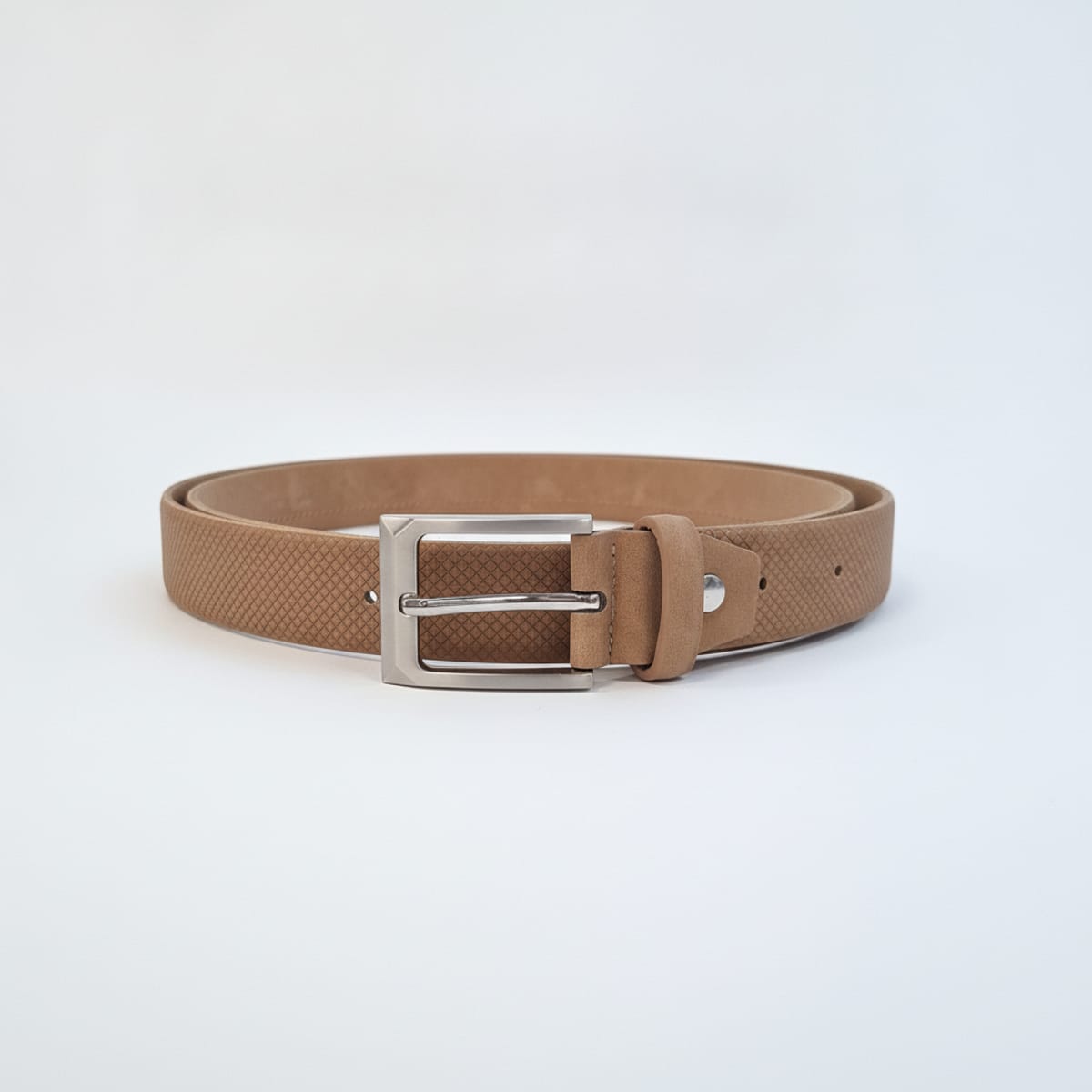 Cintura con fusto stampa geometrica uomo - Beige