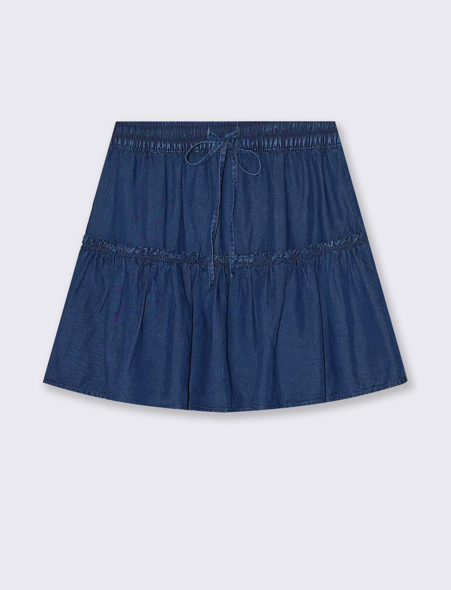 Gonna Pantalone in Lyocell con Elastico - DENIM SCURO