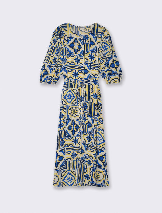 Vestito Lungo con Maniche Ampie e Laccetto - var 2