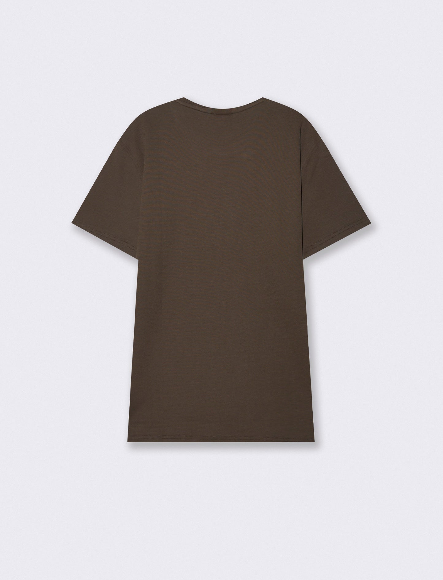 T-shirt cotone jacquard maniche corte - Moro