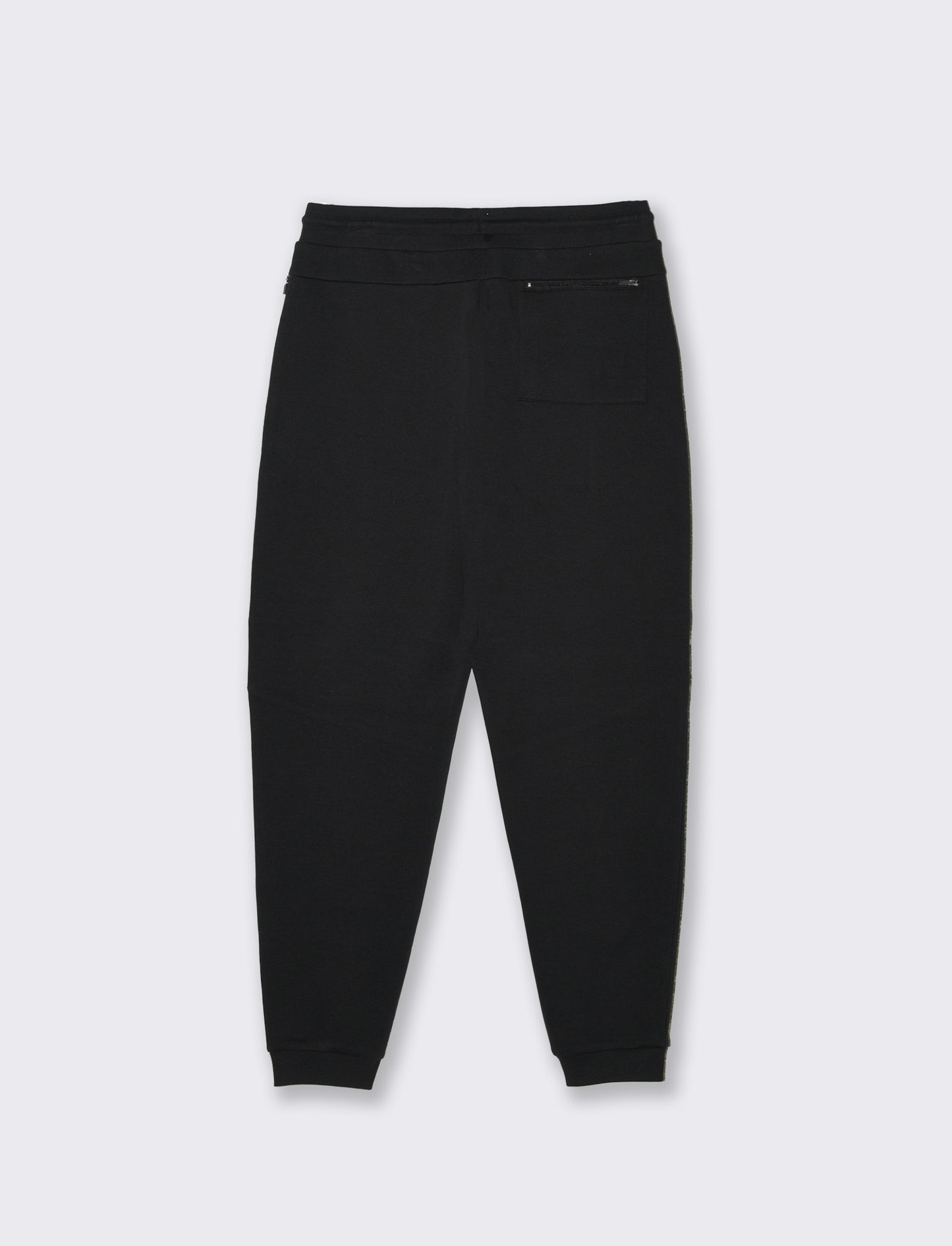 Double-layered Piquet Jogger Pants - Black