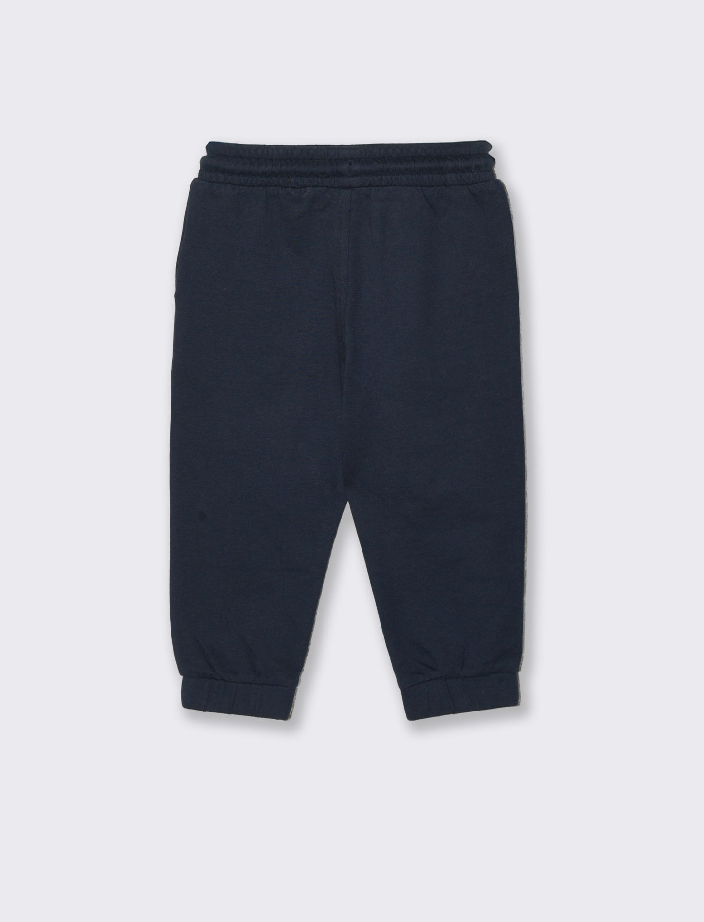 Jogger sportivi basici con stampa fronte - Blu