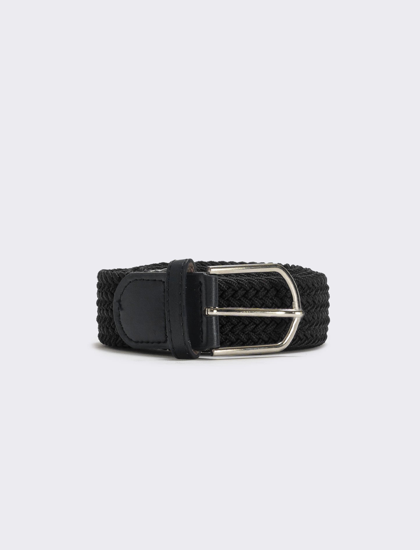 Woven elastic belt for men - Black