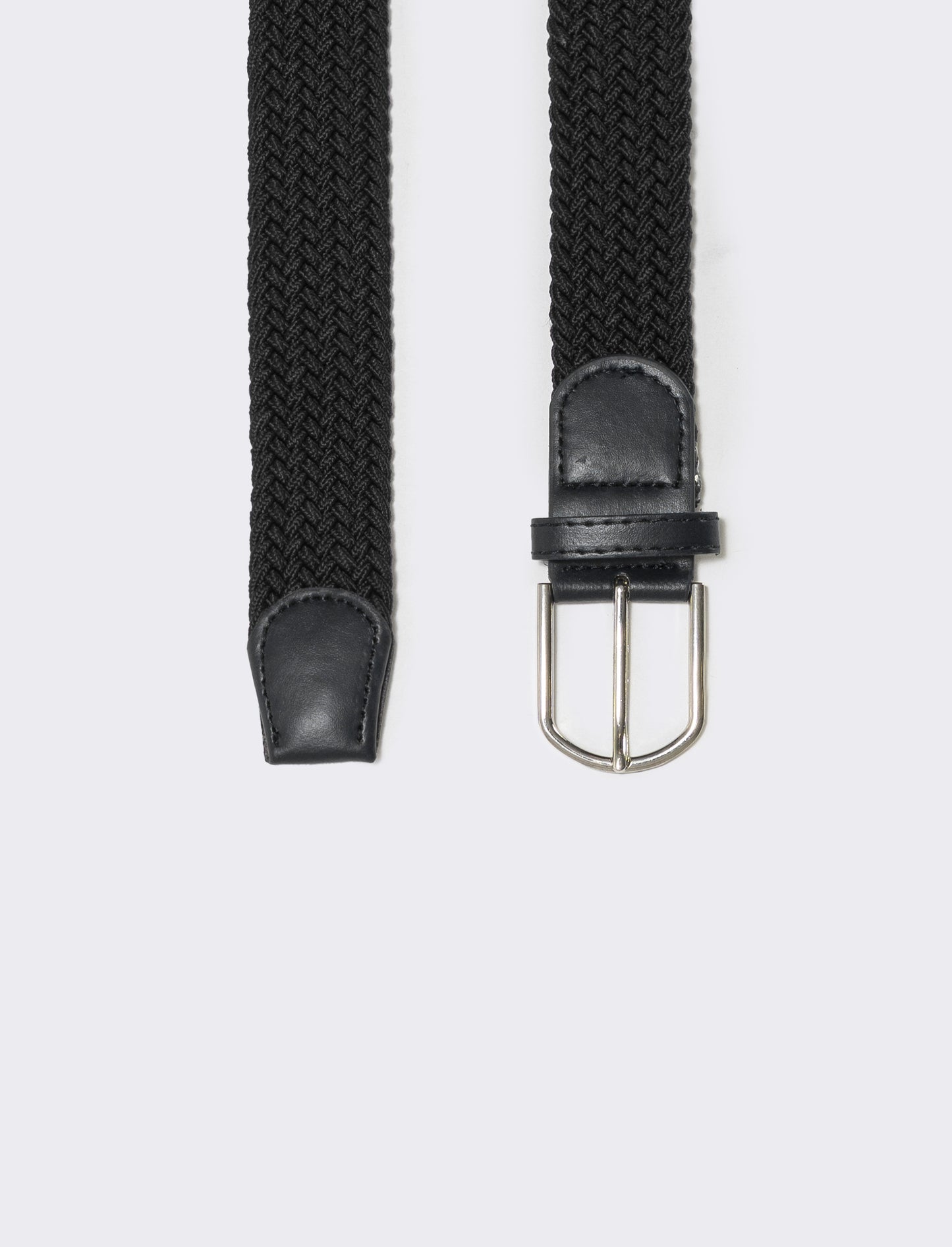 Woven elastic belt for men - Black