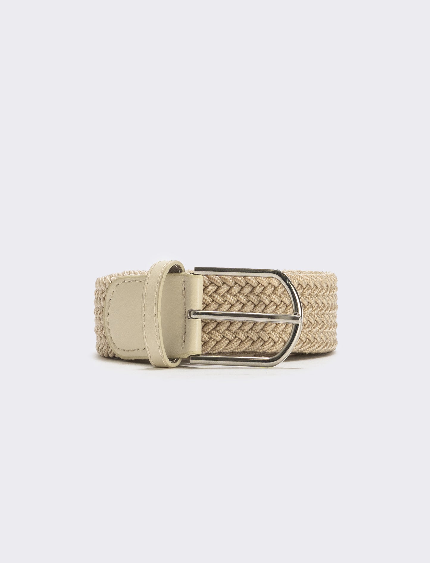 Cintura elastica intrecciata uomo - Beige