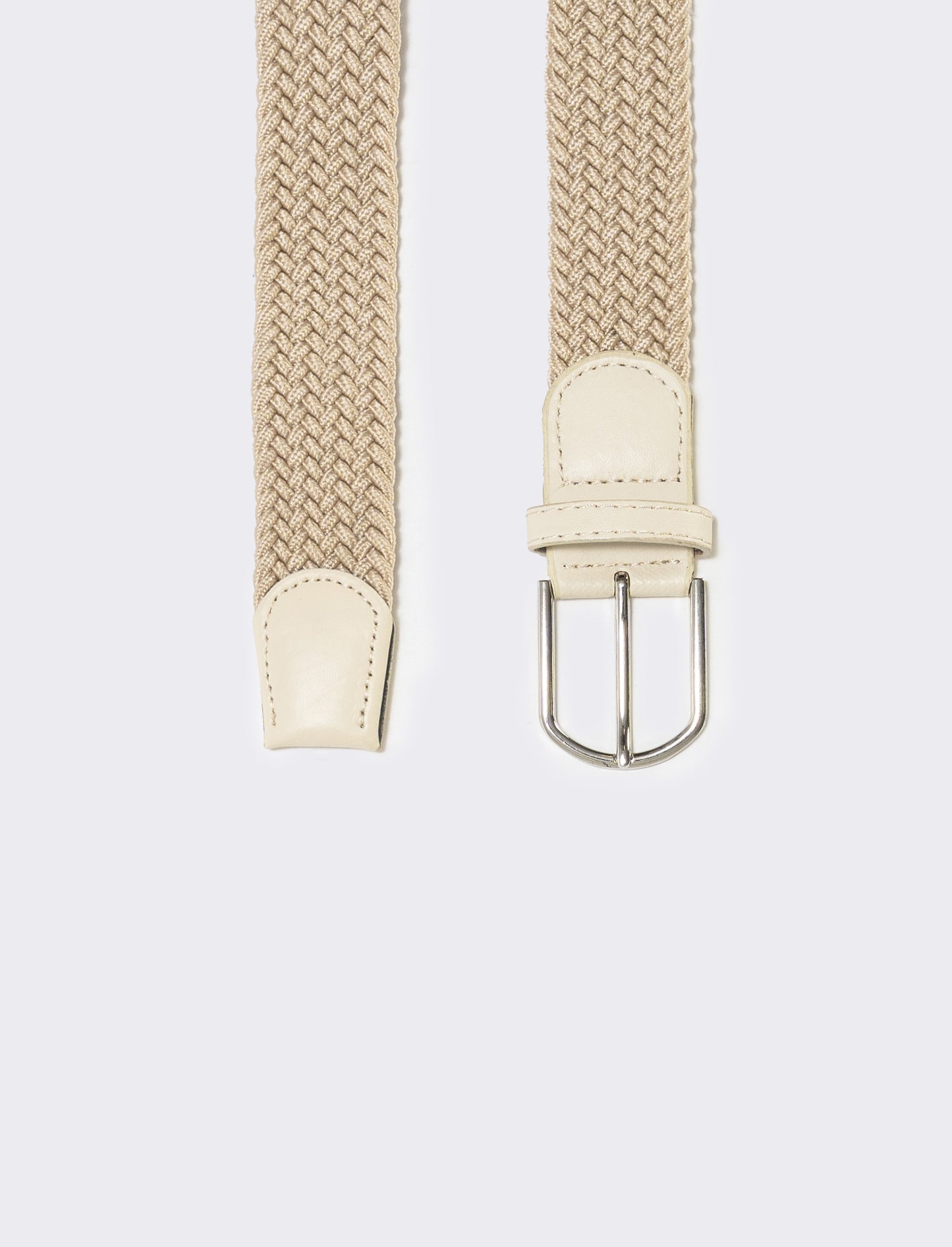 Cintura elastica intrecciata uomo - Beige