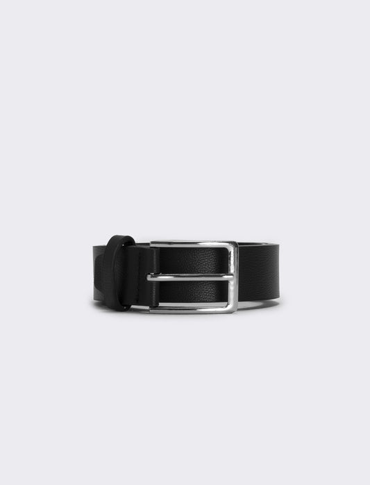 Men's 3.5 cm Elegant and Versatile Basic Belt - Black