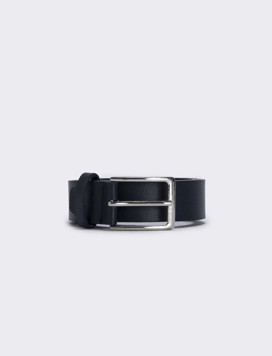 Men's 3.5 cm Elegant and Versatile Basic Belt - Blue