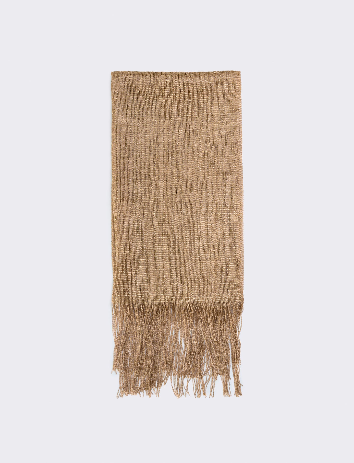 Lurex mesh scarf for women - Gold