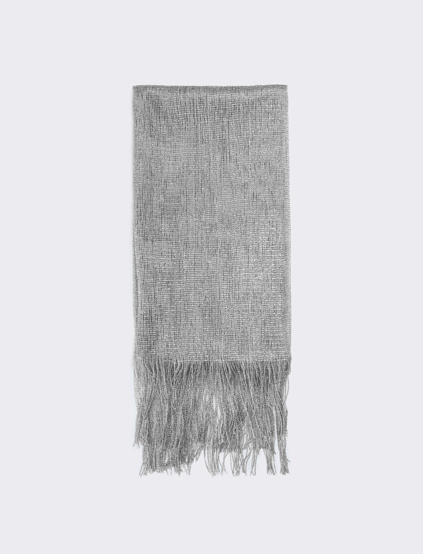 Foulard a rete con lurex per donne - Argento