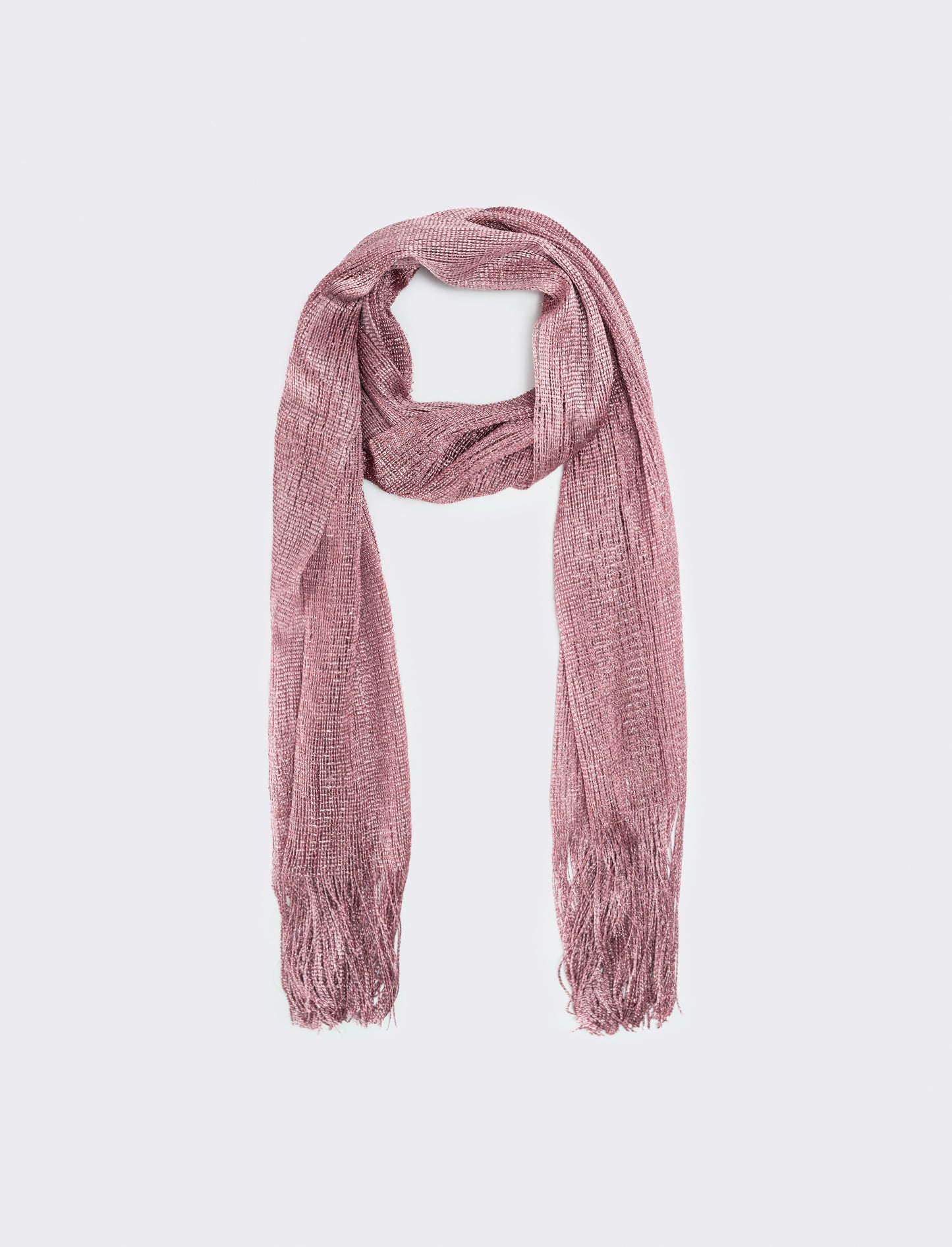 Foulard a rete con lurex per donne - Rosa