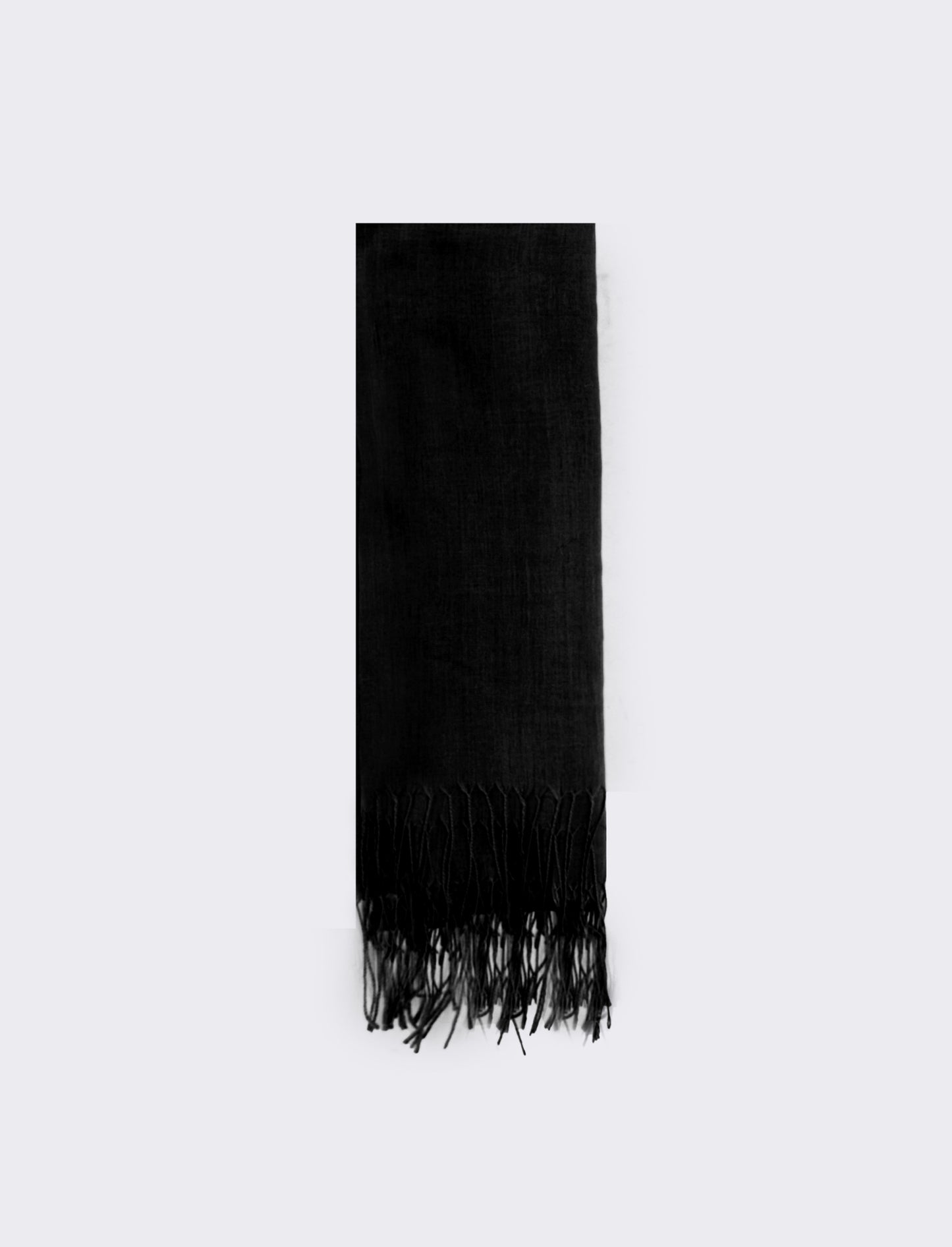 Foulard con frange unito elegante - Nero
