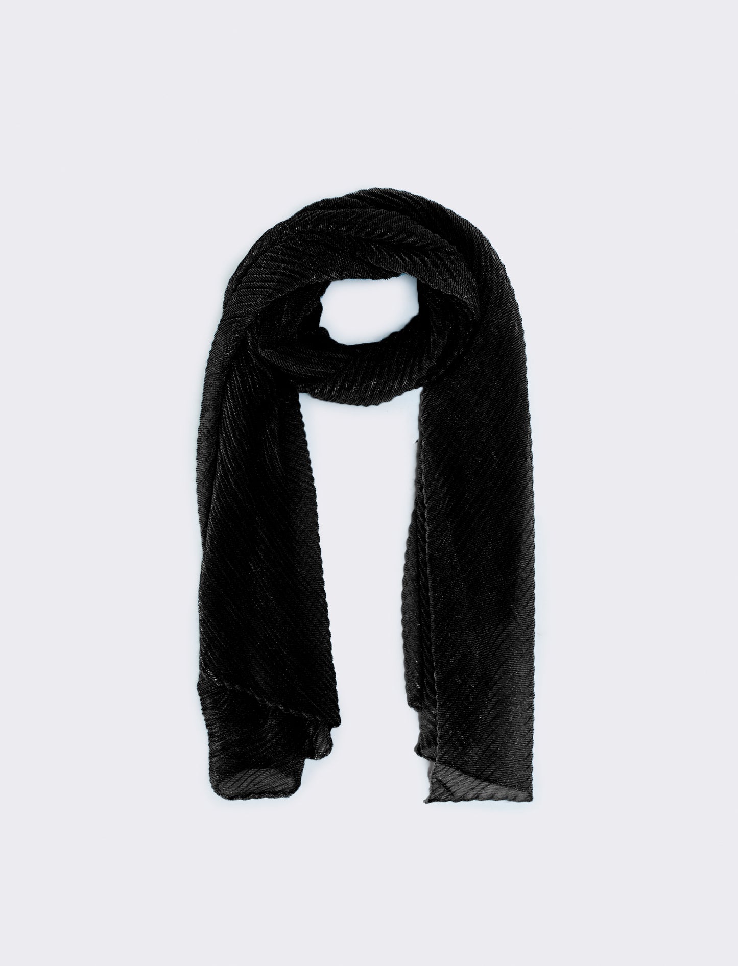 Foulard plissettato metallizzato - Nero