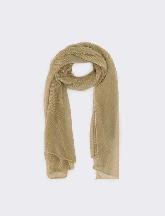 Foulard plissettato metallizzato - Oro