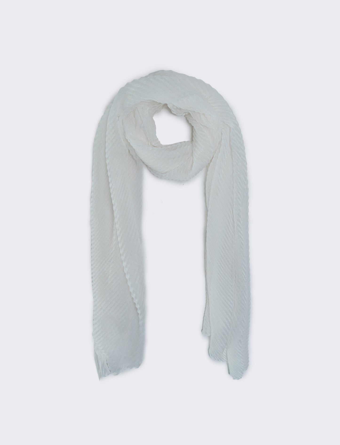Foulard plissettato metallizzato - Bianco