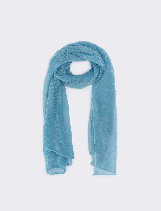 Foulard plissettato metallizzato - Denim