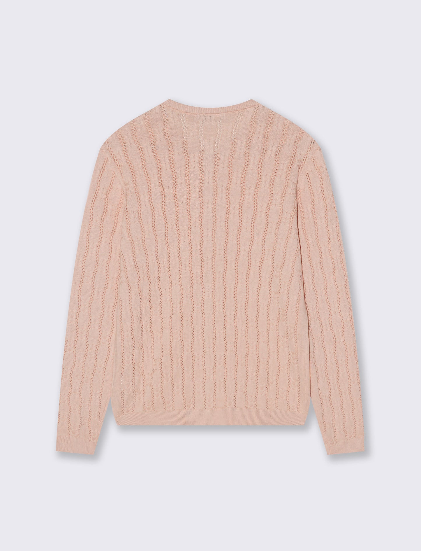 Cardigan Girocollo a Treccia - Pesca