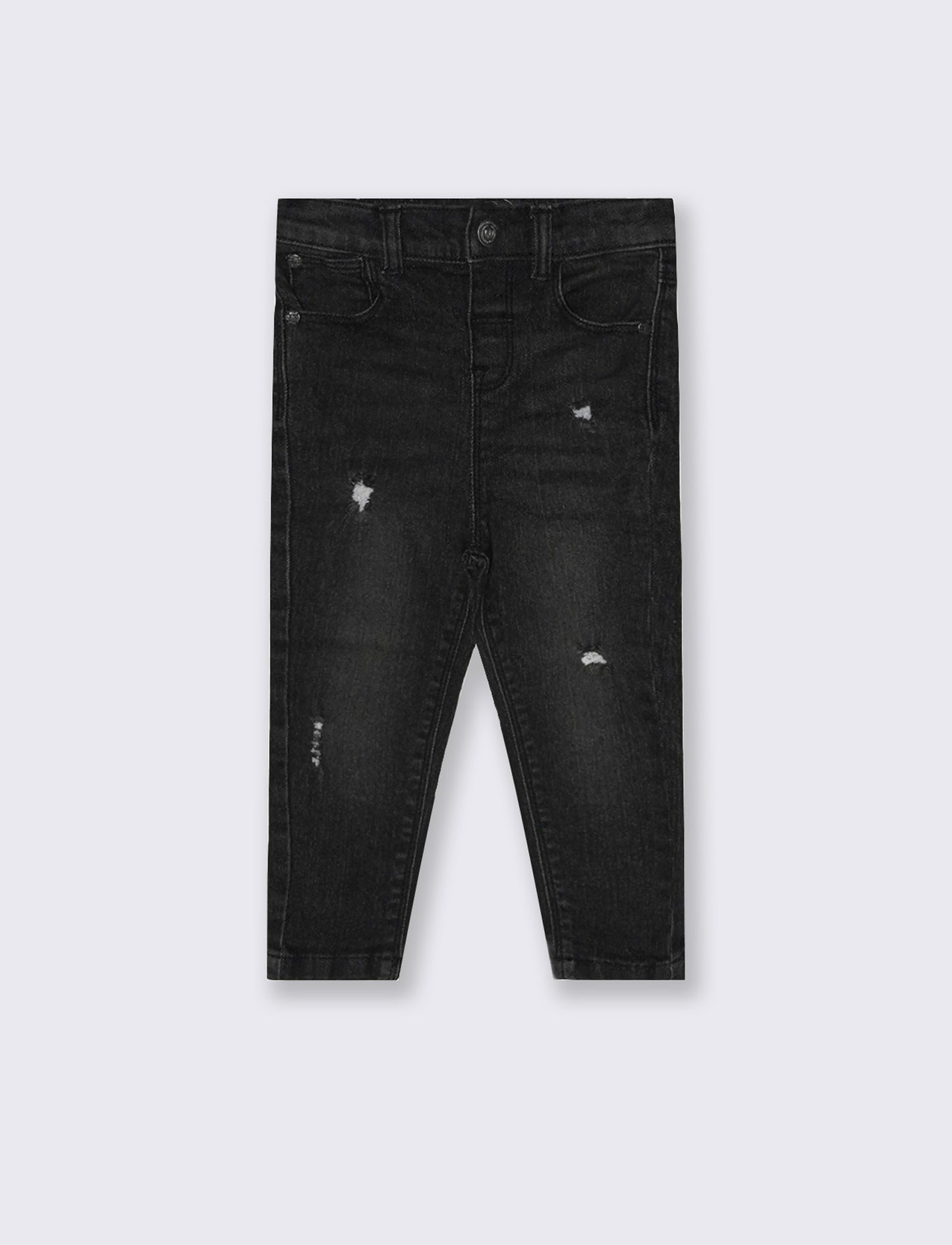 Trendy distressed five-pocket jeans - Black
