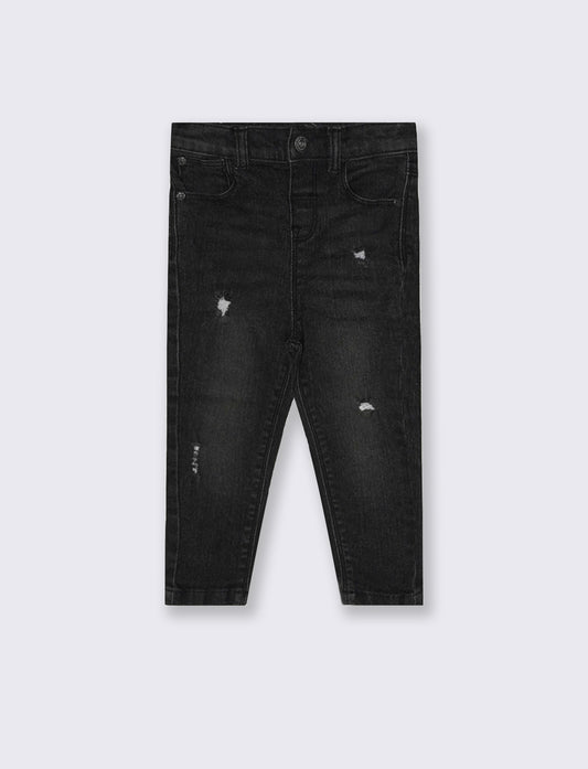 Jeans cinque tasche con rotture trendy - Nero