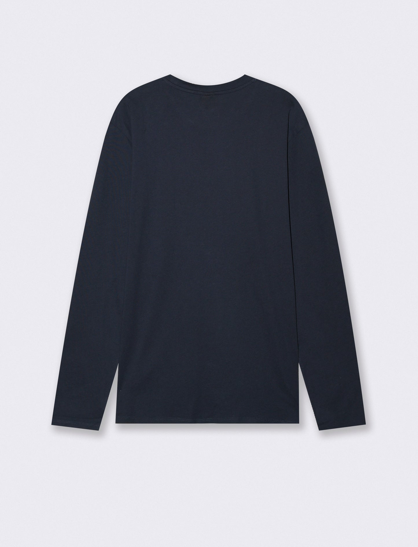 T-shirt manica lunga in cotone regular fit - Blu