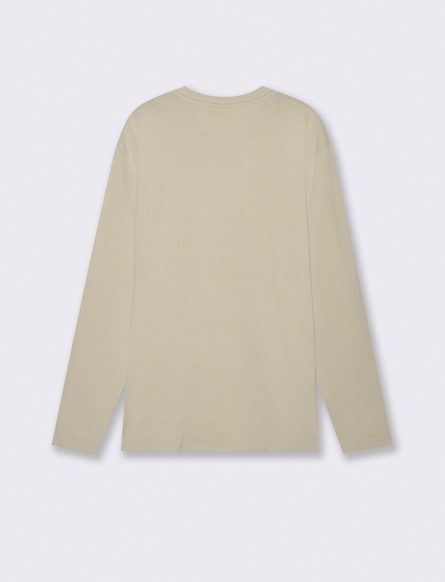T-shirt manica lunga in cotone regular fit - Grigio ghiaccio
