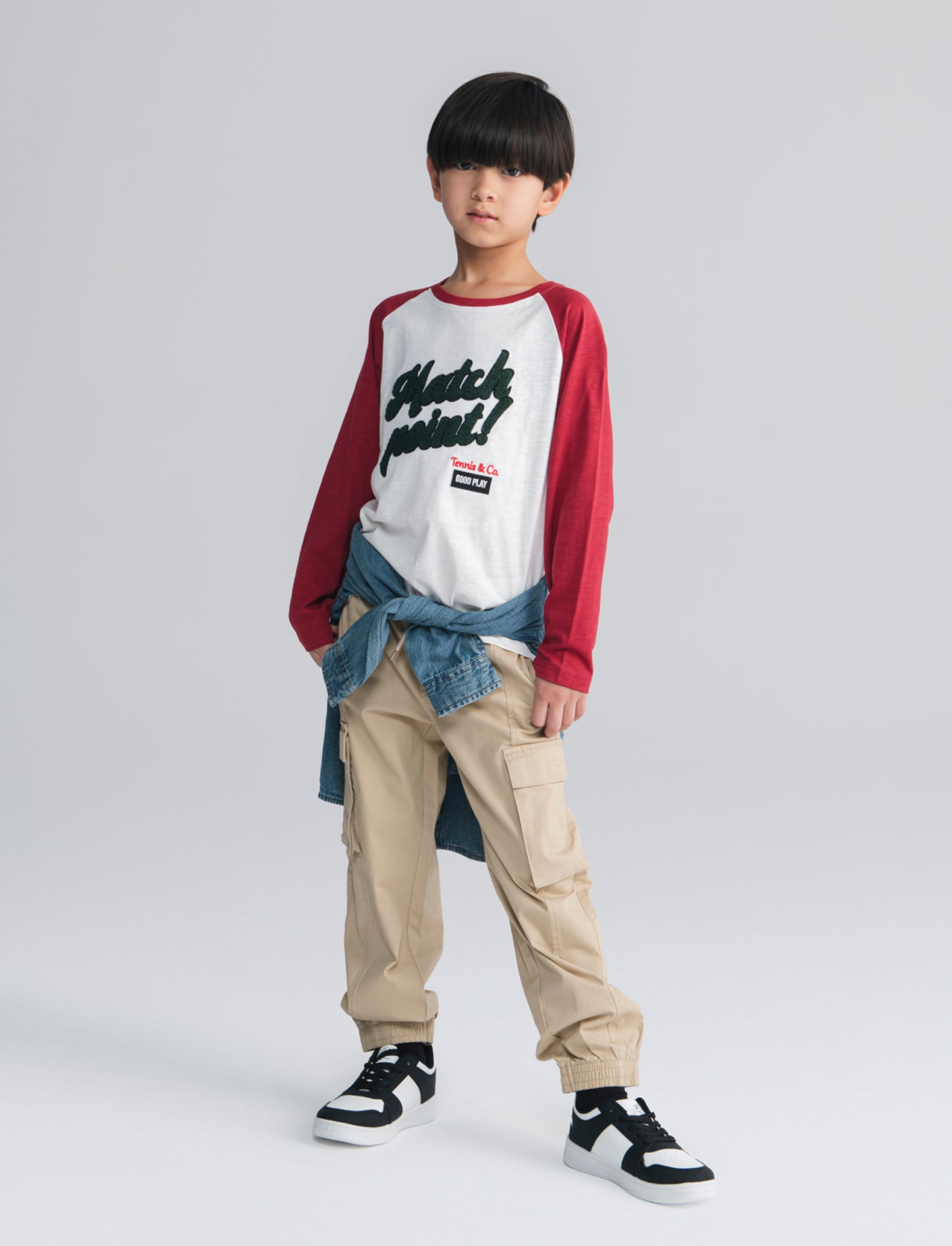 Poplin Joggers with Pockets and Drawstring - Beige
