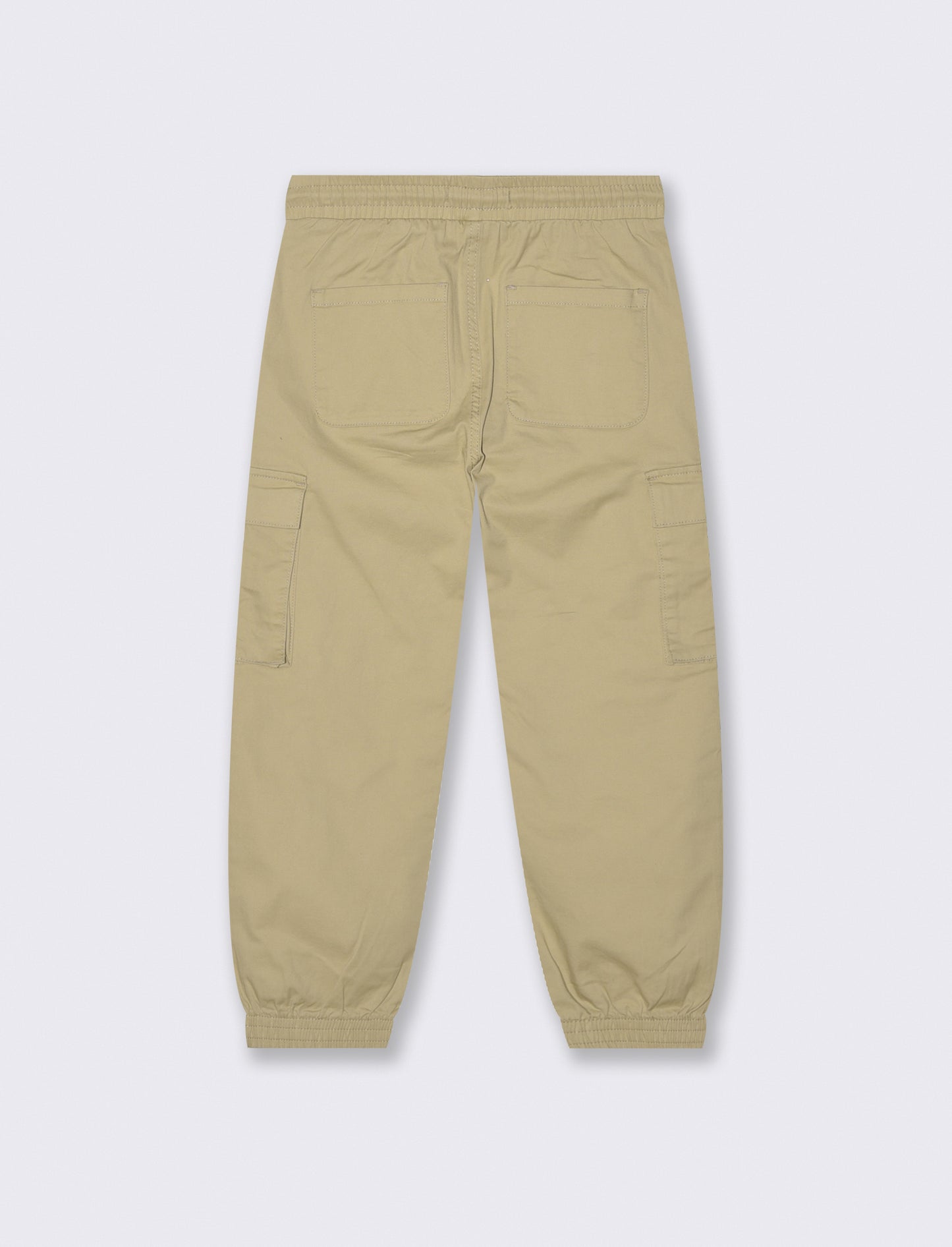 Poplin Joggers with Pockets and Drawstring - Beige