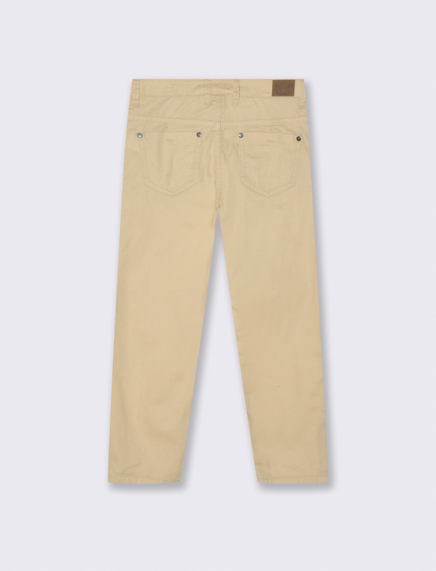 Regular Fit Stretch Cotton Pants - Beige