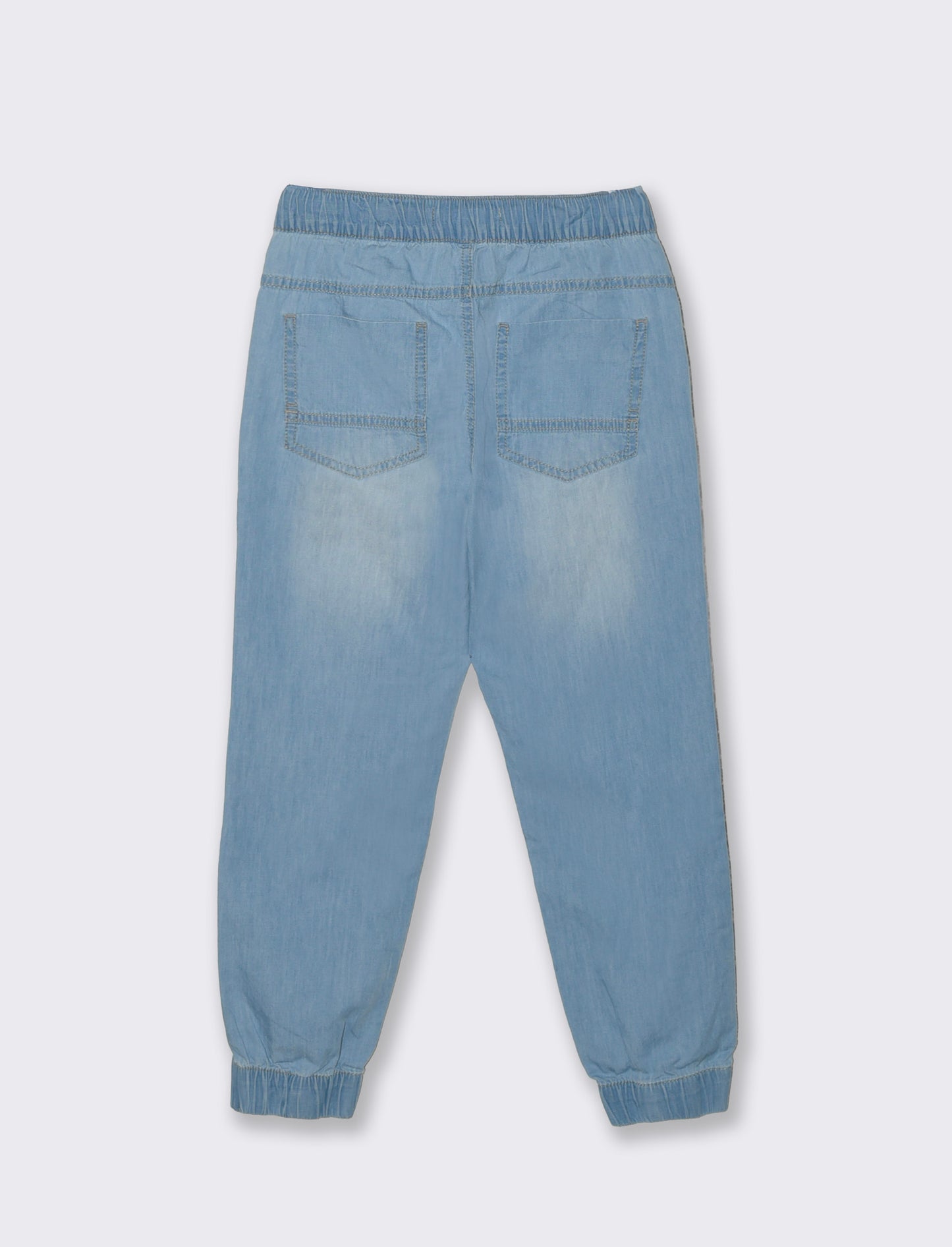 Chambray Joggers for a Casual Style - Blue
