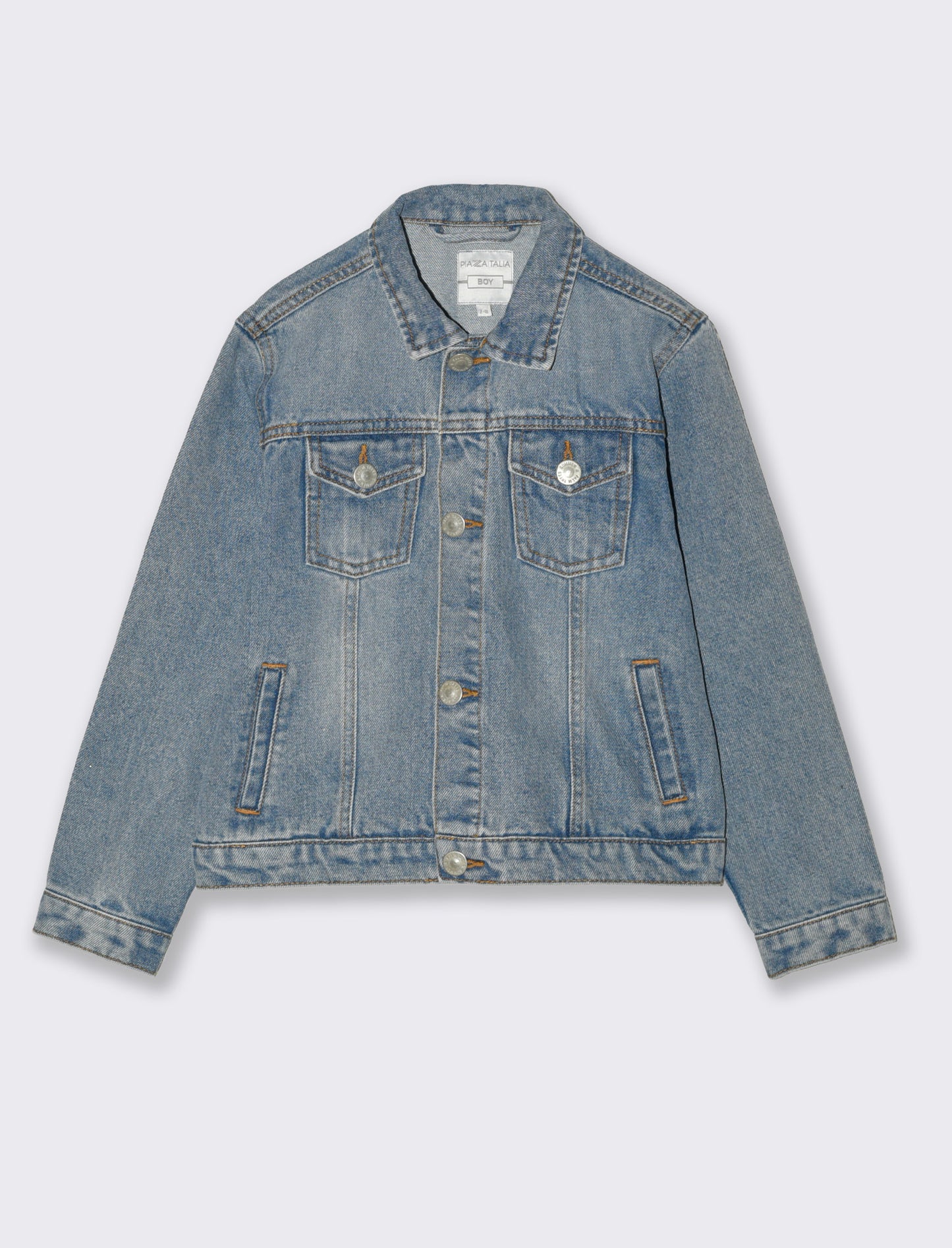 Giubbotto di jeans con tasche e pince - Denim
