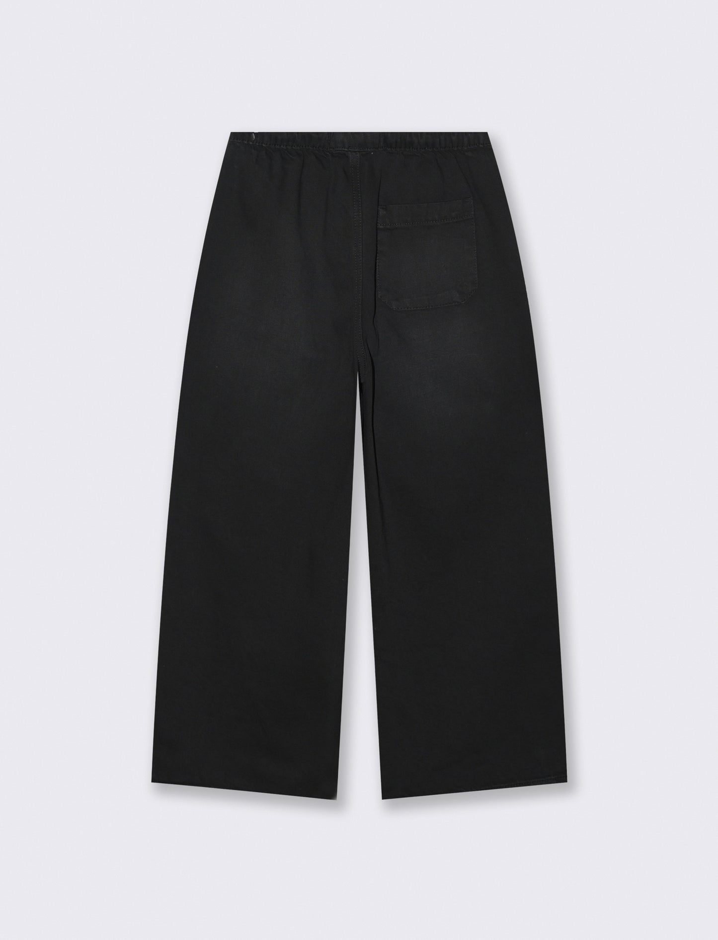 Pantaloni denim wide leg per bambina - Nero