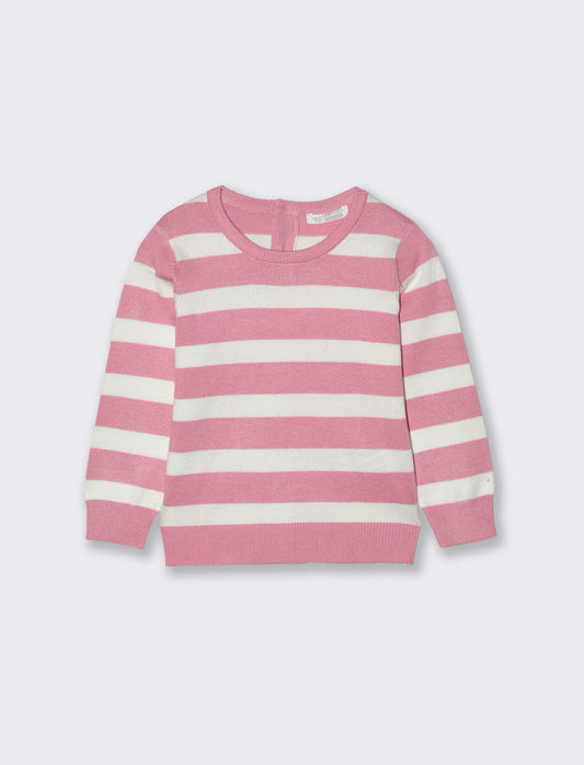 Maglioncino a righe - Rosa candy