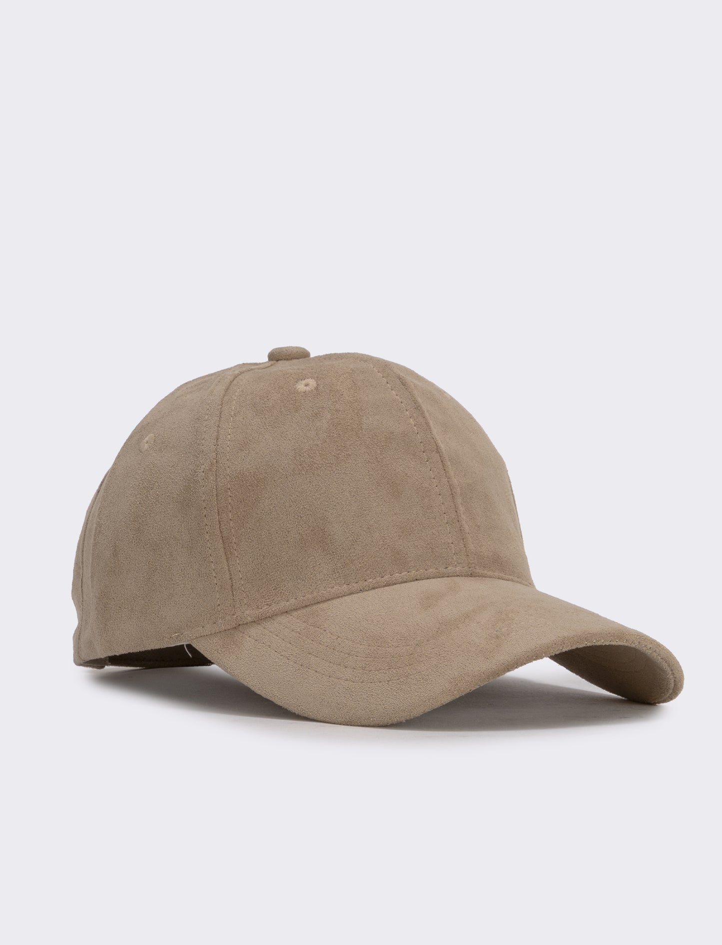 Suede Baseball Cap for Men - Beige