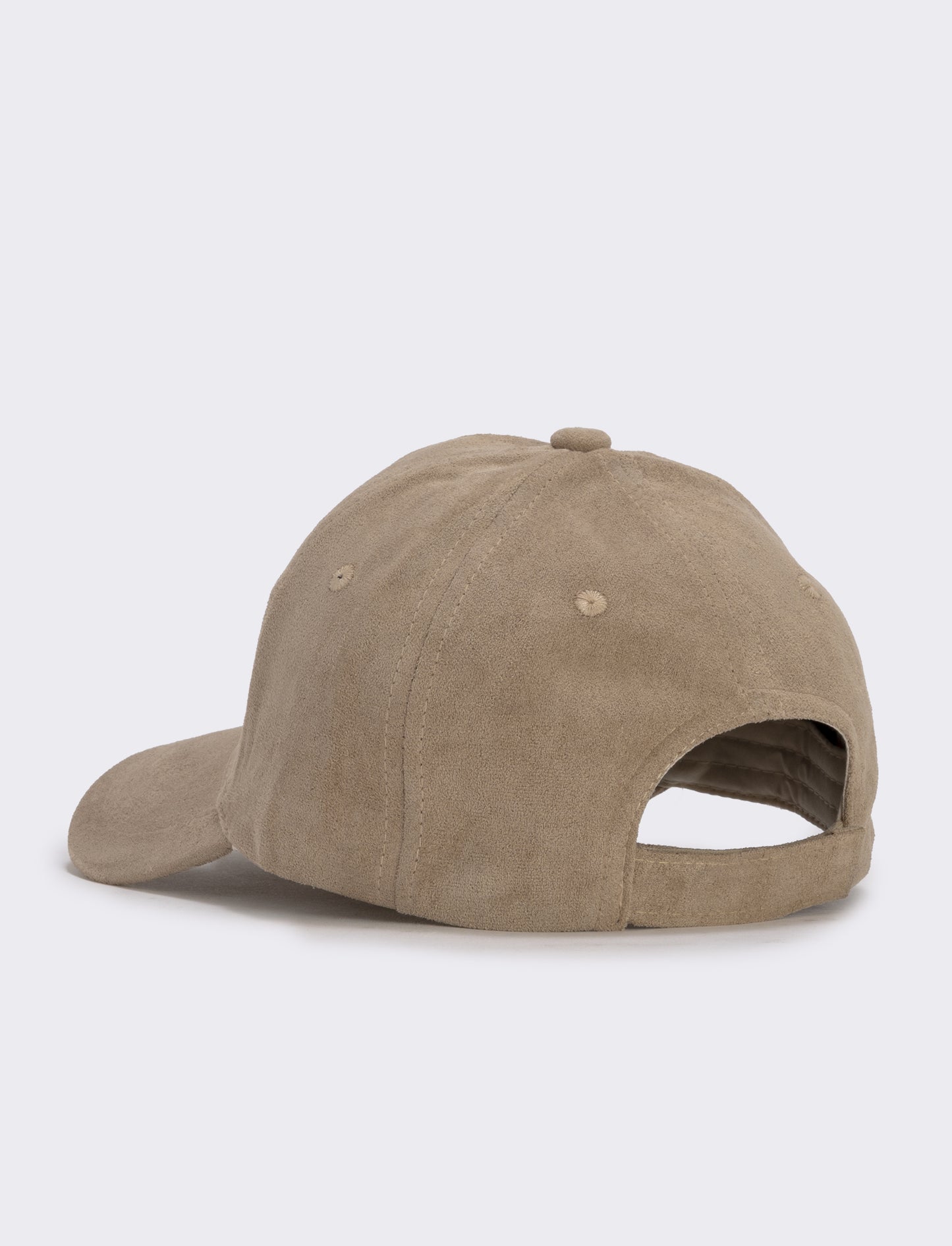 Suede Baseball Cap for Men - Beige